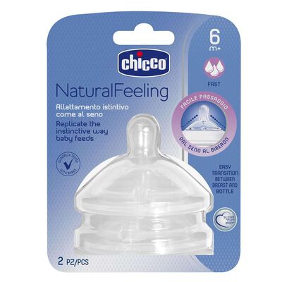 Natural Feeling Teat (6m+, Fast) (2 Pcs)